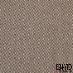 Toile coton fine envers grattée uni kaki