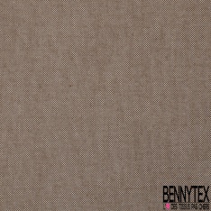Toile coton fine envers grattée uni kaki