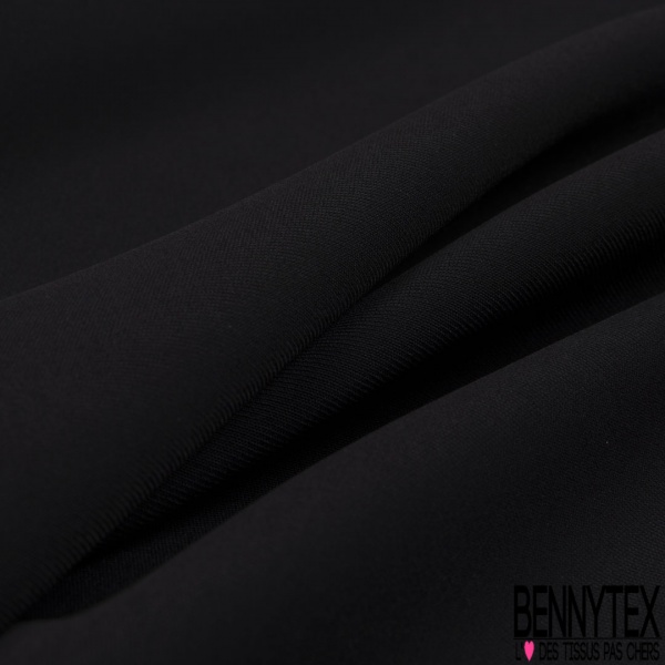 Double crêpe Morgan élasthanne viscose noir