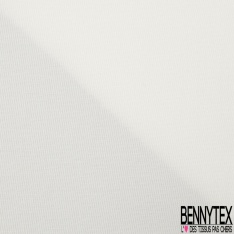 Toile coton chiné blanc optique bleu nuit