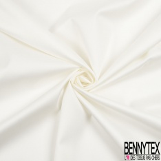 Toile coton chiné blanc optique bleu nuit