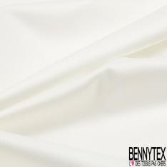 Toile coton chiné blanc optique bleu nuit