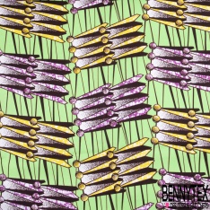 Wax motif abstrait géométrique fond vert pastel givré