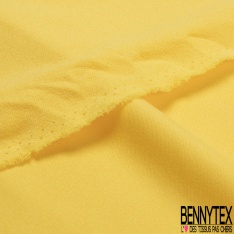 Crêpe jersey polyester élasthanne uni citron