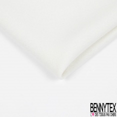 Coupon 3m double crêpe polyester élasthanne uni blanc cassé
