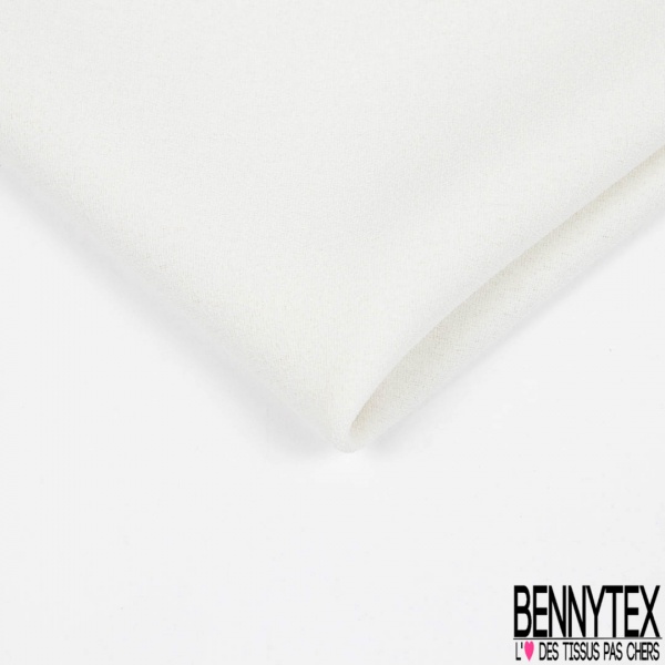 Coupon 3m double crêpe polyester élasthanne uni blanc cassé