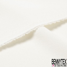 Coupon 3m double crêpe polyester élasthanne uni blanc cassé