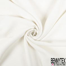 Coupon 3m double crêpe polyester élasthanne uni blanc cassé