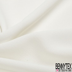 Coupon 3m double crêpe polyester élasthanne uni blanc cassé