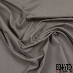 Drap de laine tailleur élasthanne uni beige