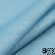 Stretch Polyamide Tissé teint motif Ptite feuille noir pailleté fond Indigo pailleté