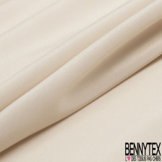 Crêpe de soie mini ottoman blanc cassé petite laize