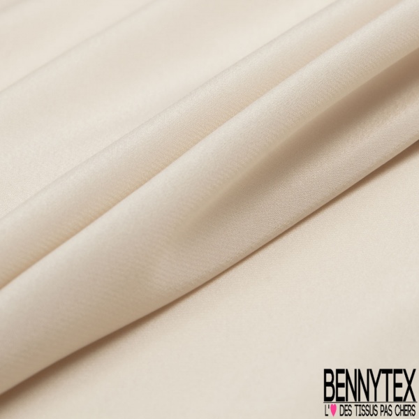 Crêpe de soie mini ottoman blanc cassé petite laize