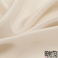 Crêpe de soie mini ottoman blanc cassé petite laize