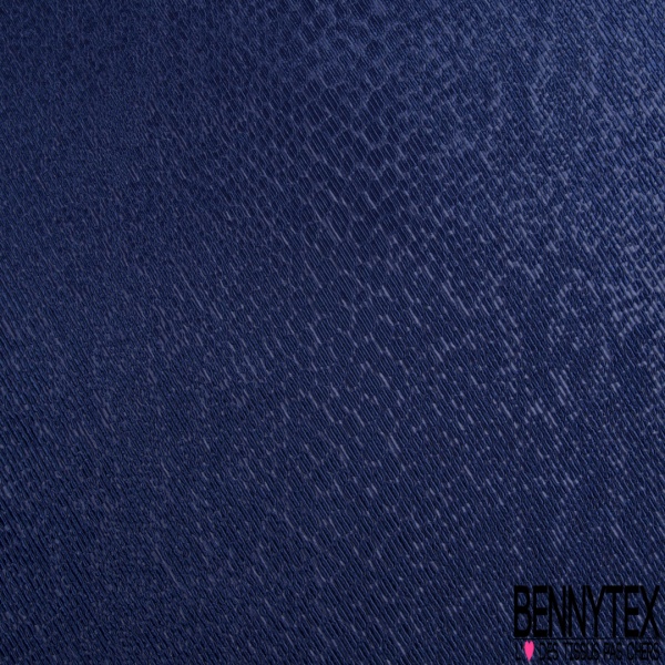 Jacquard viscose créateur texturé 3D tâche marine fond lavande envers noir petite laize