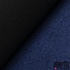 Jacquard viscose créateur texturé 3D tâche marine fond lavande envers noir petite laize