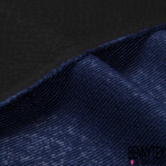 Jacquard viscose créateur texturé 3D tâche marine fond lavande envers noir petite laize