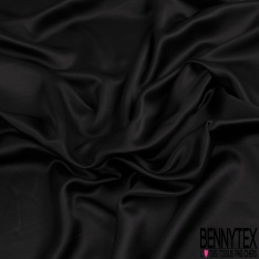 Satin viscose uni noir profond