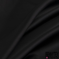 Satin viscose uni noir profond