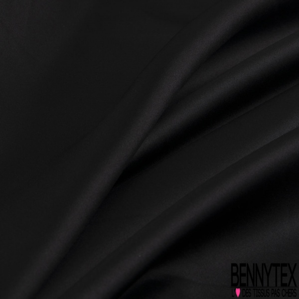 Satin viscose uni noir profond
