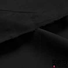 Satin viscose uni noir profond