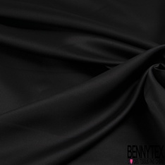Satin viscose uni noir profond