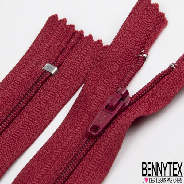 Lot de 2 zips non séparables maille bagage 24 cm orange brûlée