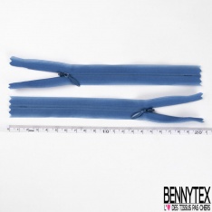 Lot de 2 zips invisibles 63 cm anthracite