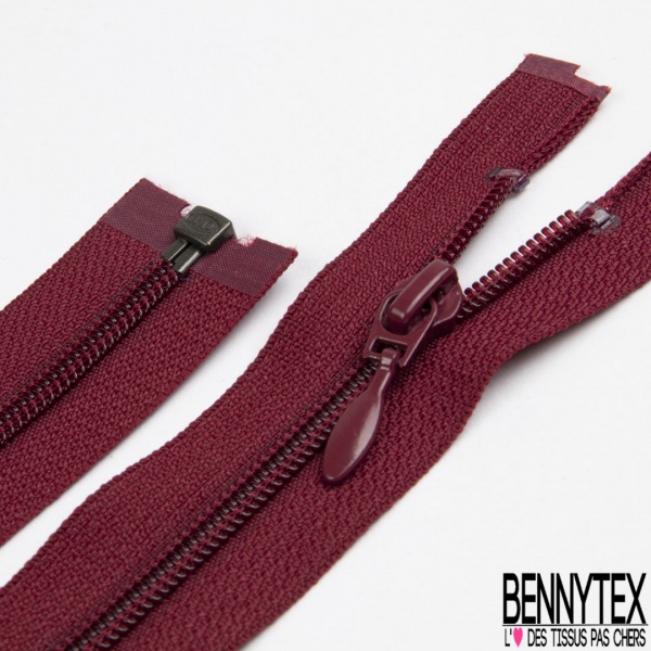 Lot de 2 zips séparables maille bagage 52 cm ton bordeaux