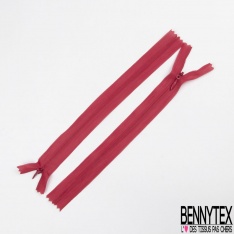 Lot de 2 zips invisibles 42 cm lie de vin