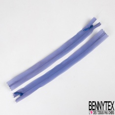 Lot de 2 zips invisibles 18 cm uni pacifique