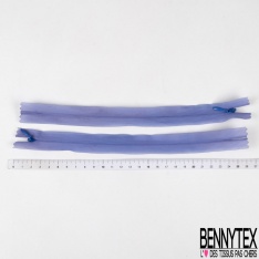 Lot de 2 zips invisibles 18 cm uni pacifique