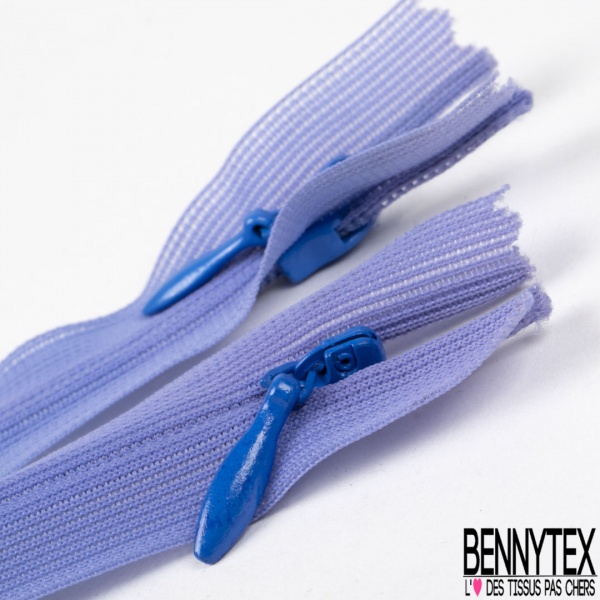Lot de 2 zips invisibles 18 cm uni pacifique