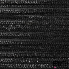 5m cordon plat simili cuir noir mat