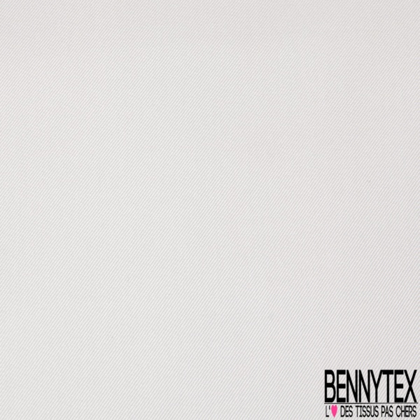 Twill de soie uni blanc cassé