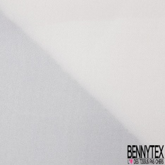 Twill de soie uni blanc cassé