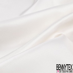 Twill de soie uni blanc cassé
