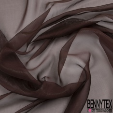 Mousseline de soie uni rose trémière