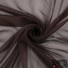 Mousseline de soie uni rose trémière