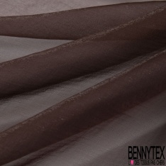 Mousseline de soie uni rose trémière