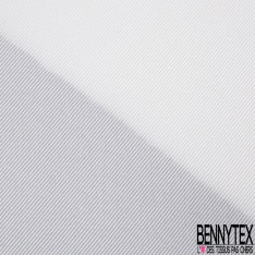 Twill de soie uni blanc naturel