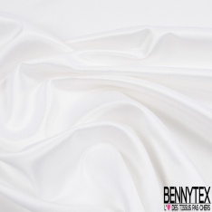 Twill de soie uni blanc naturel