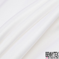 Twill de soie uni blanc naturel