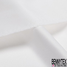Twill de soie uni blanc naturel