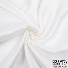 Twill de soie uni blanc naturel