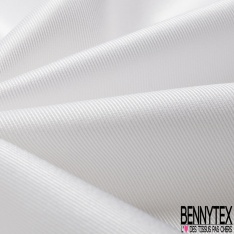 Twill de soie uni blanc naturel