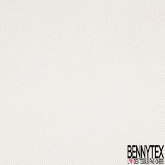 Twill de soie uni blanc discret