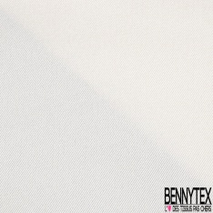 Twill de soie uni blanc discret
