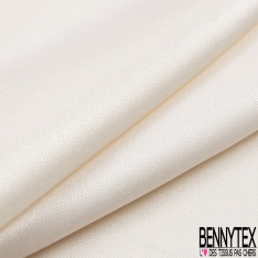 Twill de soie uni blanc discret