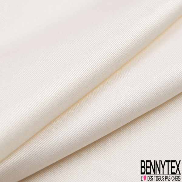Twill de soie uni blanc discret